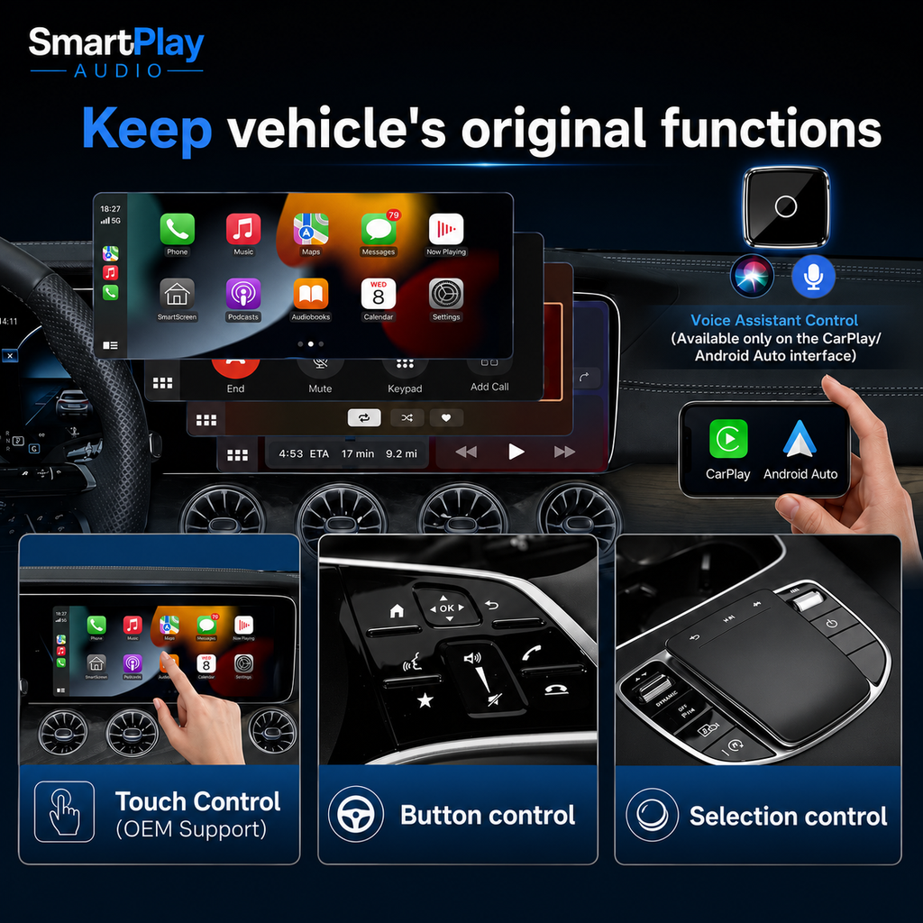 SmartPlay Audio Wireless CarPlay & Android Auto Adapter
