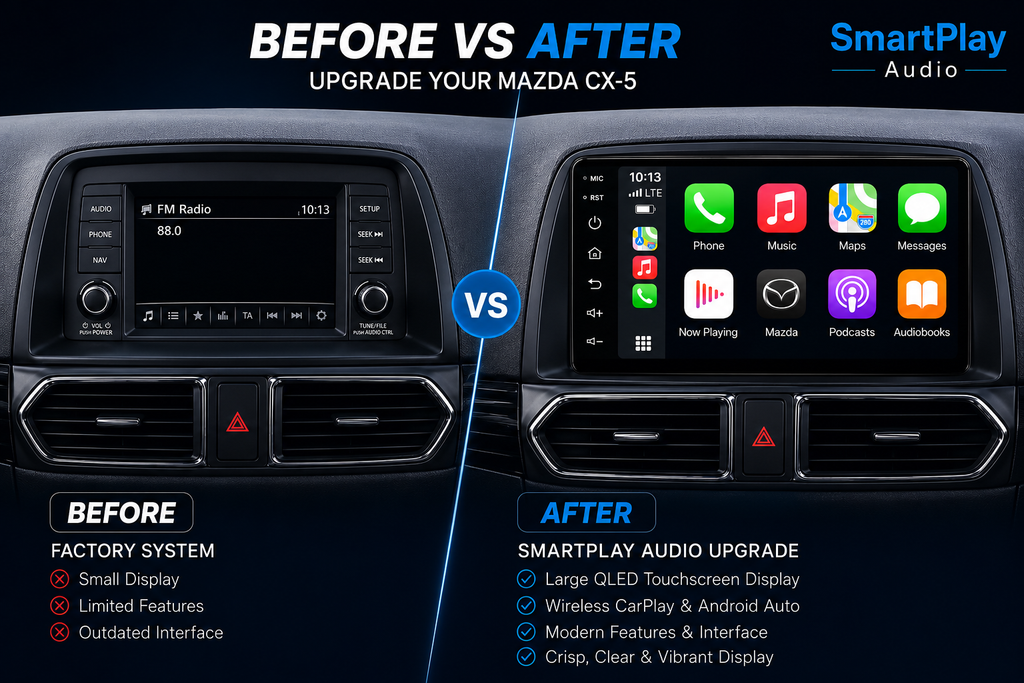 SmartPlay Audio Wireless Apple CarPlay & Android Auto Stereo Upgrade for Mazda CX-5 2012–2017