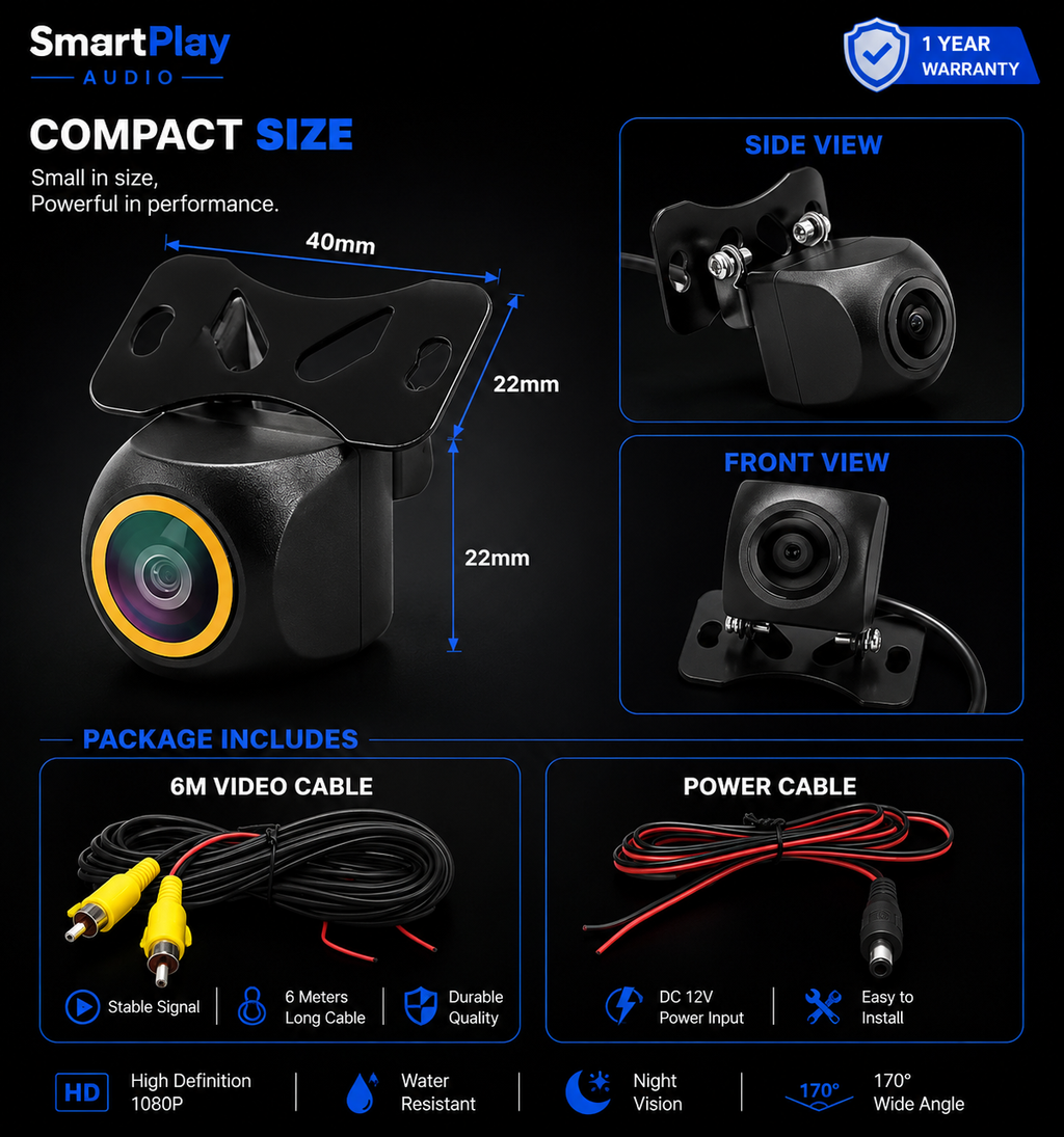SmartPlay Audio AHD 1080P Reverse Camera